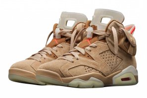 Authentic Travis Scott x Jordan 6 Retro 'British Khaki' - Arab Kicks Sneakers
