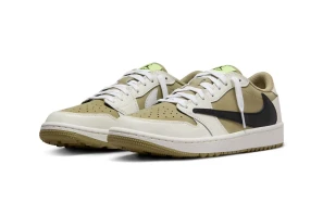 Authentic Travis Scott x Jordan 1 Low Golf ‘Neutral Olive’ - Arab Kicks Sneakers