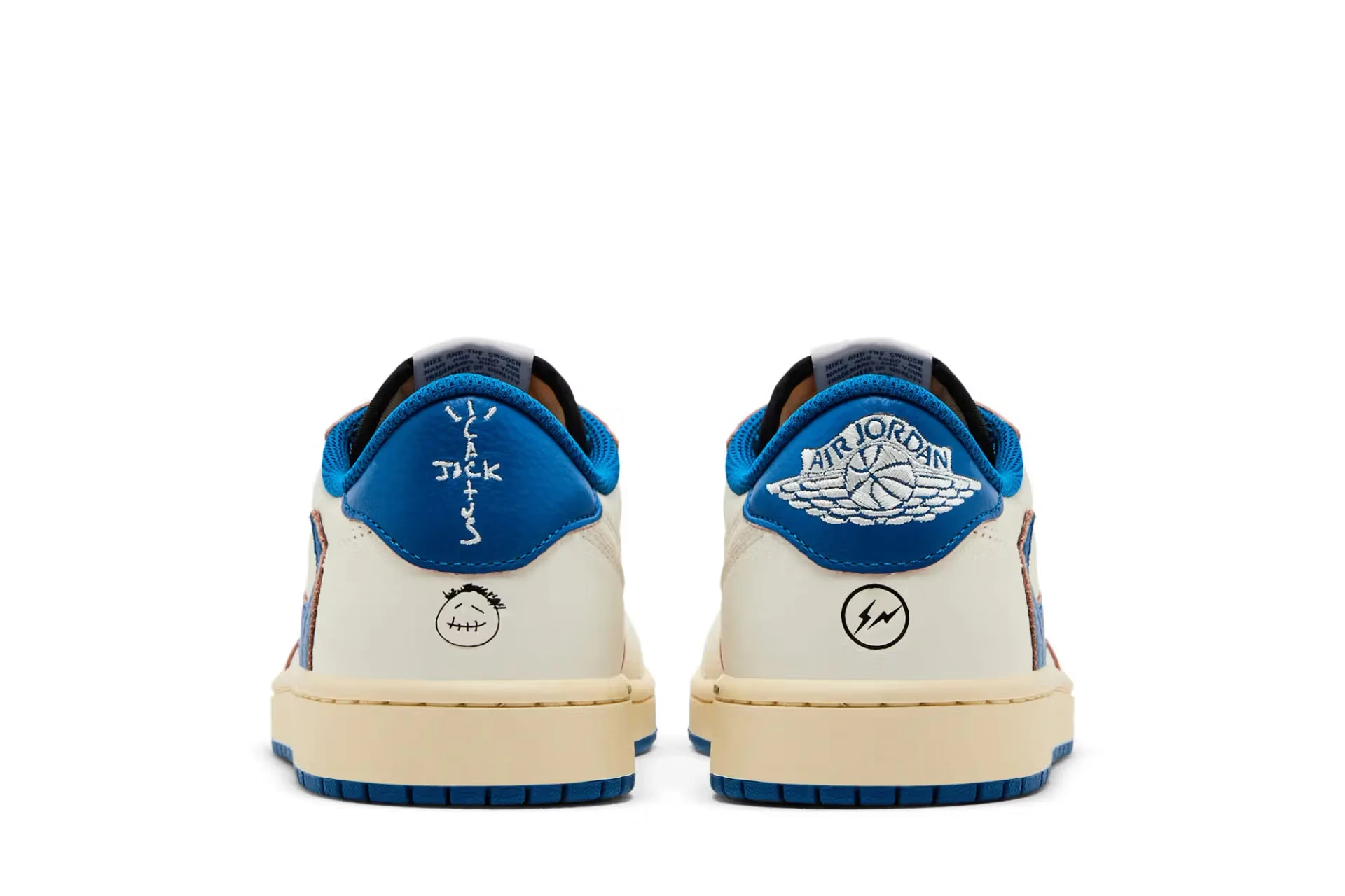 Fragment Design x Travis Scott x Air Jordan 1 Retro Low OG SP 'Sail Military Blue' - Image 4